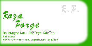 roza porge business card